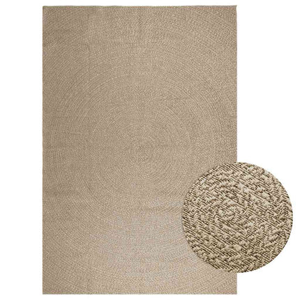Tapis Zizur Aspect De Jute Intérieur Extérieur Beige