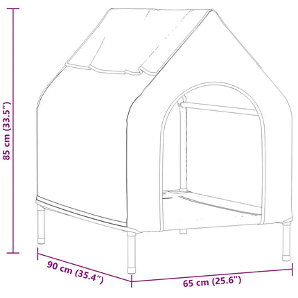 Maison Pour Chien E En Tissu Oxford Et Acier