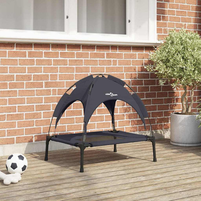 Lit Pour Chien Surélevé Avec Toit Amovible S Acier
