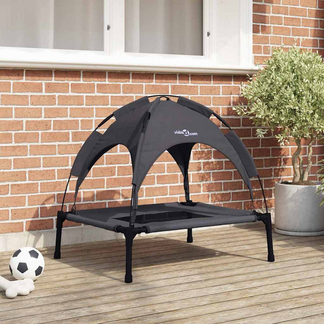 Lit Surélevé Pour Chien Tissu Polyester, Cadre En Métal