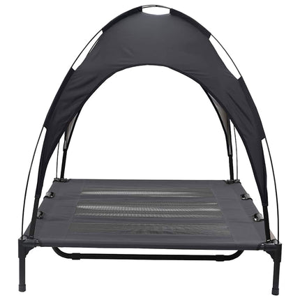 Lit Pour Chien Surélevé Avec Toit Amovible Xl Acier