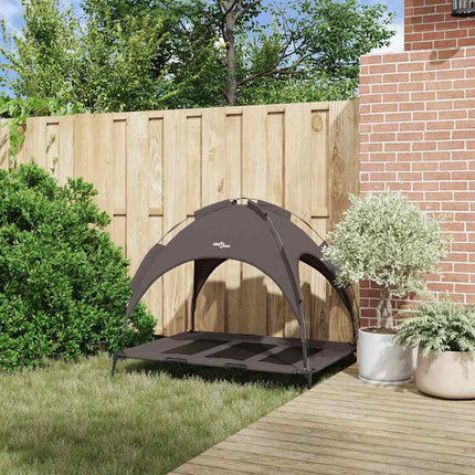 Lit Pour Chien Surélevé Avec Toit Amovible Xl Acier