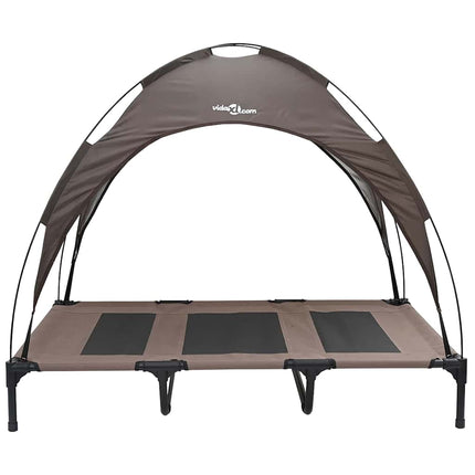 Lit Pour Chien Surélevé Avec Toit Amovible Xl Acier