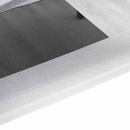 Lit Pour Chien Surélevé Avec Toit Amovible Argent Gris M Acier