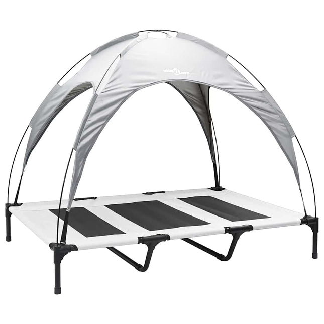 Lit Pour Chien Surélevé Avec Toit Amovible Xl Acier