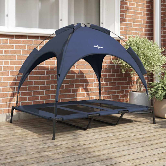 Lit Surélevé Pour Chien Avec Toit Amovible Xl Acier