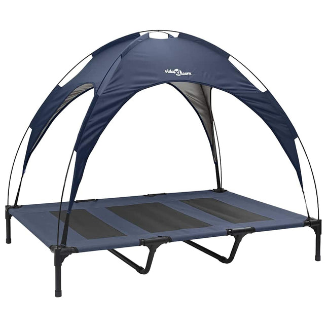 Lit Surélevé Pour Chien Avec Toit Amovible Xl Acier