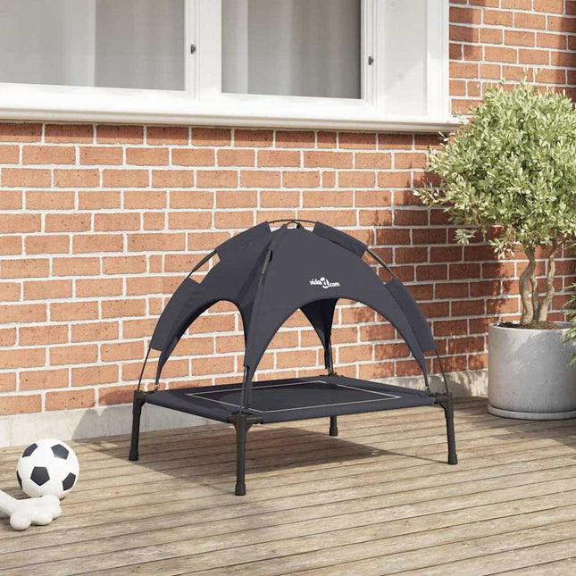 Lit Pour Chien Surélevé Avec Toit Amovible En Acier