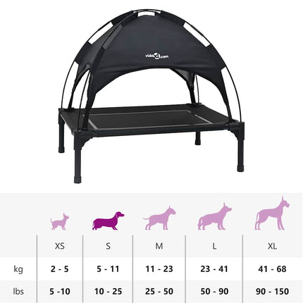 Lit Pour Chien Surélevé Avec Toit Amovible En Acier