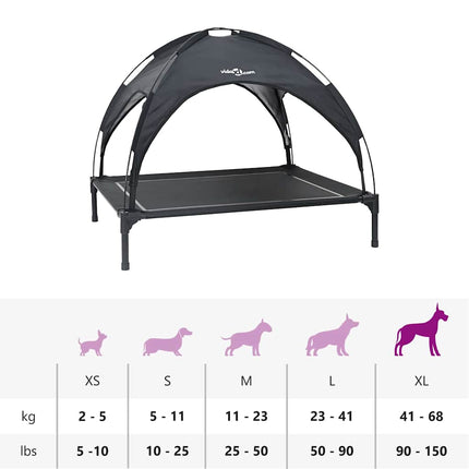 Lit Surélevé Pour Chien Xl Avec Toit Amovible