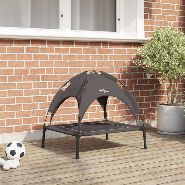 Lit Pour Chien Surélevé Avec Toit Amovible S Acier