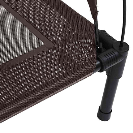 Lit Pour Chien Surélevé Avec Toit Amovible Xl Acier