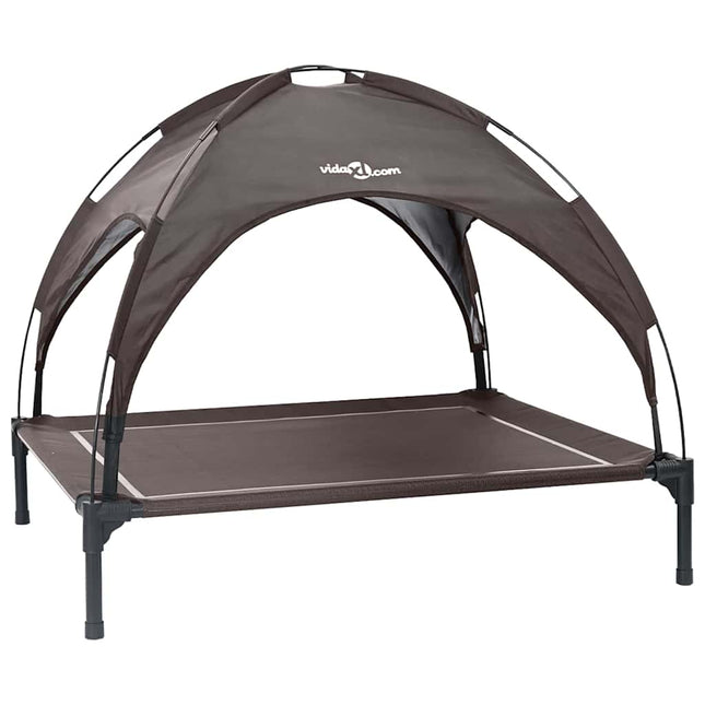 Lit Pour Chien Surélevé Avec Toit Amovible Xl Acier
