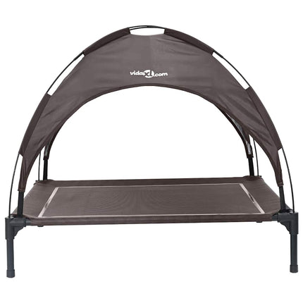 Lit Pour Chien Surélevé Avec Toit Amovible Xl Acier
