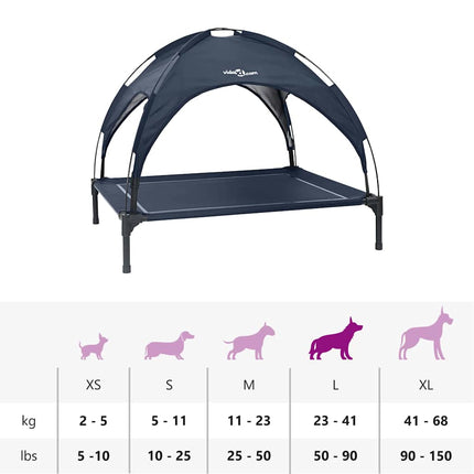 Lit Pour Chien Surélevé Avec Toit Amovible L Acier