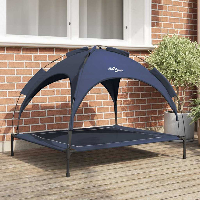 Lit Pour Chien Surélevé Avec Toit Amovible Xl En Acier