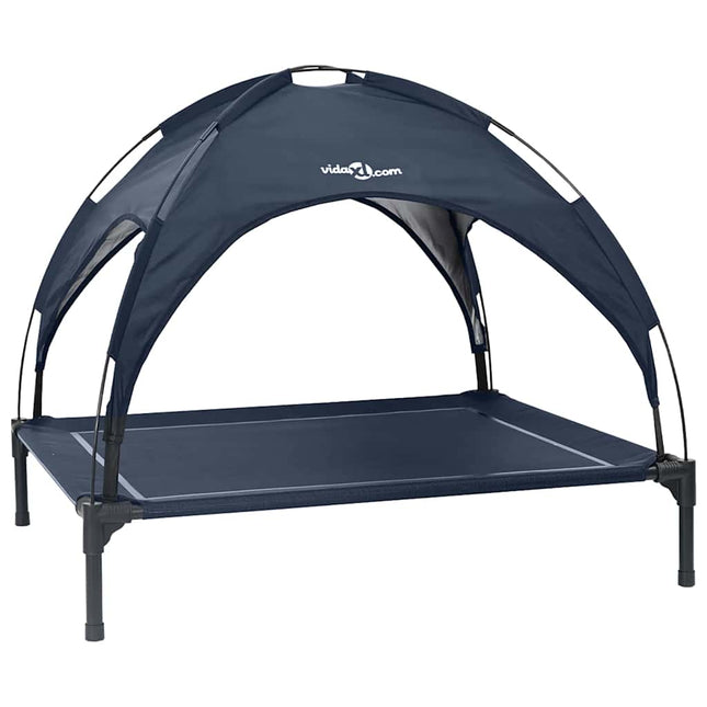 Lit Pour Chien Surélevé Avec Toit Amovible Xl En Acier