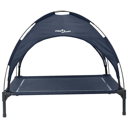 Lit Pour Chien Surélevé Avec Toit Amovible Xl En Acier