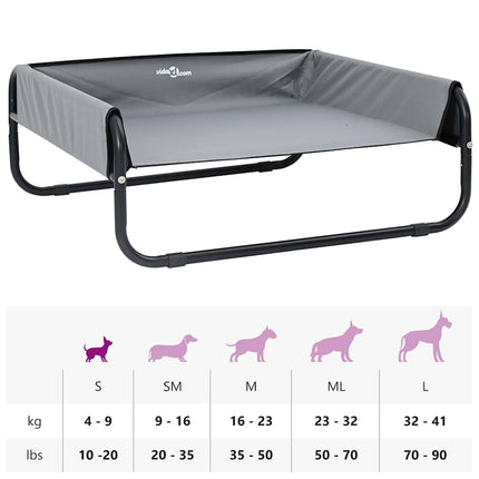 Lit De Chien Surélevé S En Tissu Oxford Et Acier