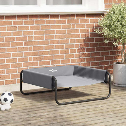 Lit Pour Chien Surélevé M Tissu Oxford Et Acier