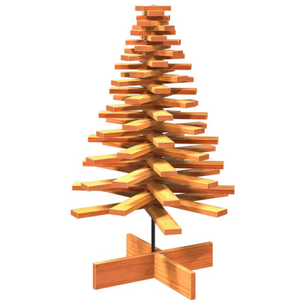 Arbre De Noël En Bois Pour Décoration Bois De Pin Massif Marron Cire