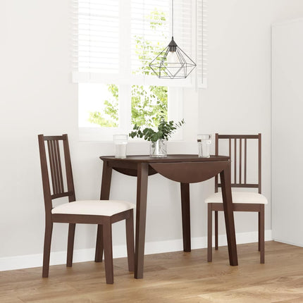 Chaises À Manger Avec Coussins Lot De 2 Blanc Bois Solide