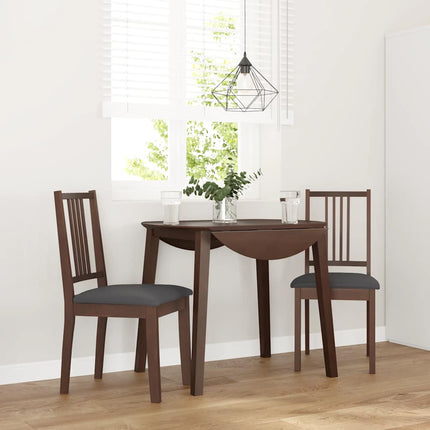 Chaises À Manger Avec Coussins Lot De 2 Blanc Bois Solide