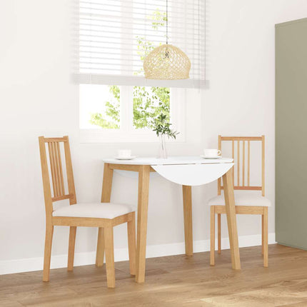 Chaises À Manger Avec Coussins Lot De 2 Blanc Bois Solide