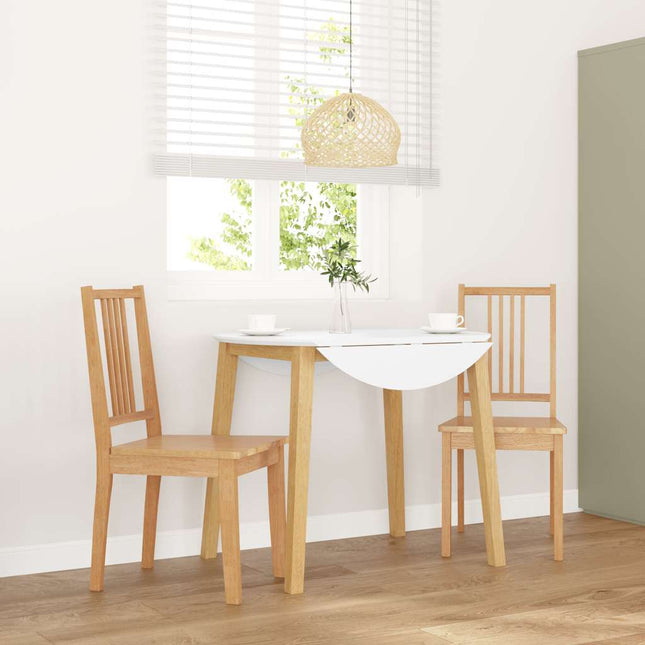 Chaises À Manger Avec Coussins Lot De 2 Blanc Bois Solide