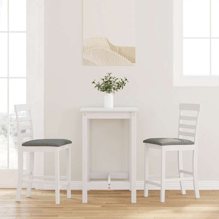 Chaises De Bar Lot De 2 Blanc Tissu