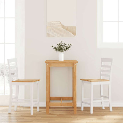 Chaises De Bar Lot De 2 Blanc Tissu