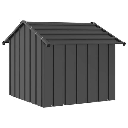 Niche Pour Chien Avec Toit Noir Acier Galvanisé