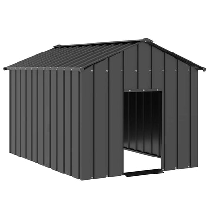 Niche Pour Chien Avec Toit Noir Acier Galvanisé