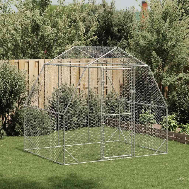 Poulailler 2,5X6X2,25 M Acier Galvanisé