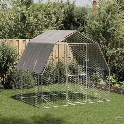 Poulailler 2,5X6X2,25 M Acier Galvanisé