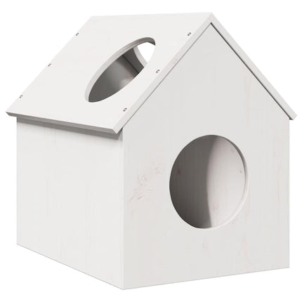 Maison Pour Chat Cire Marron 41X50X50 Cm Bois De Pin Massif