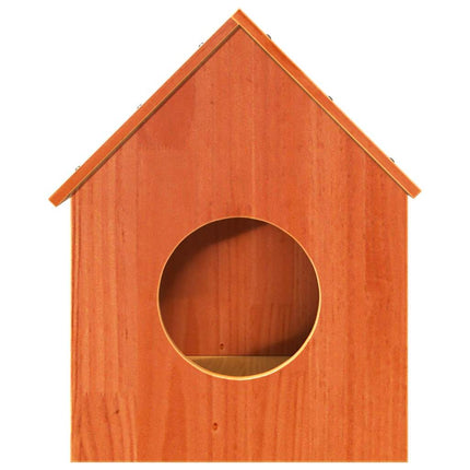 Maison Pour Chat Cire Marron 41X50X50 Cm Bois De Pin Massif