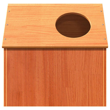 Maison Pour Chat Cire Marron 41X50X50 Cm Bois De Pin Massif