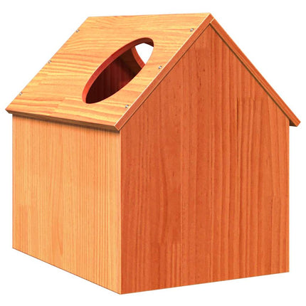 Maison Pour Chat Cire Marron 41X50X50 Cm Bois De Pin Massif