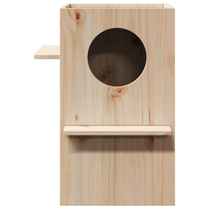 Maison Pour Chat 43X43X60 Cm Bois De Pin Massif