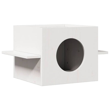 Maison Pour Chat Cire Marron 51X35X30 Cm Bois De Pin Massif