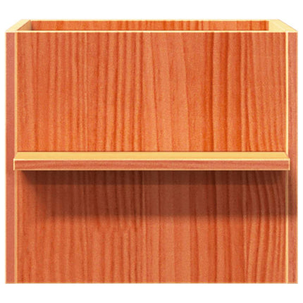 Maison Pour Chat Cire Marron 51X35X30 Cm Bois De Pin Massif