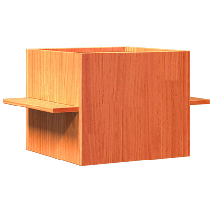 Maison Pour Chat Cire Marron 51X35X30 Cm Bois De Pin Massif