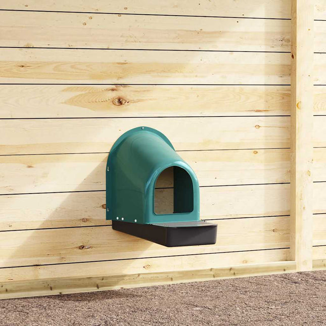 Nichoirs À Poules 4 Pièces Fixation Murale Plastique Vert Foncé Champagne