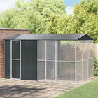 Cage Pour Oiseaux Anthracite 645 X 208 X 247 Cm Acier Galvanisé