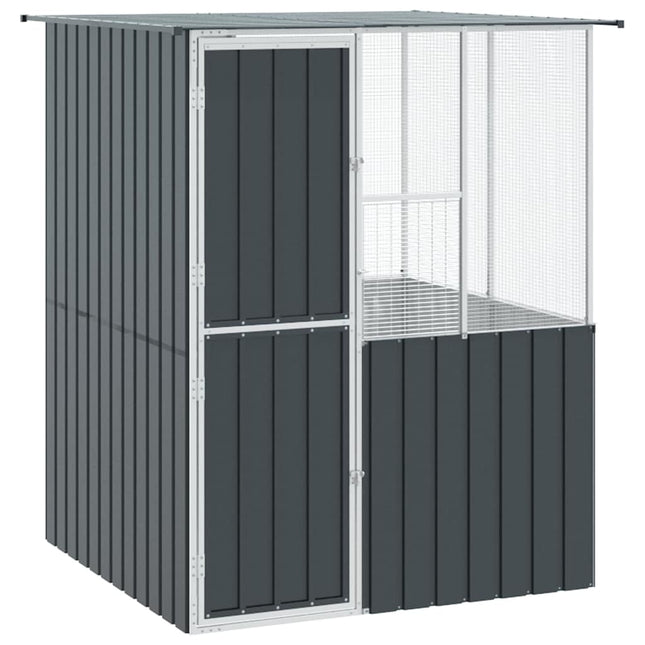 Cage Pour Oiseaux Anthracite 154 X 154 X 200 Cm Acier Galvanisé