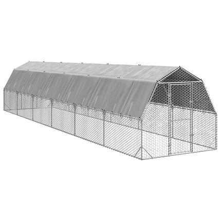 Poulailler 2,5X6X2,25 M Acier Galvanisé