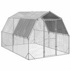Poulailler Avec Toit 2,5X10X2,25 M Acier Galvanisé