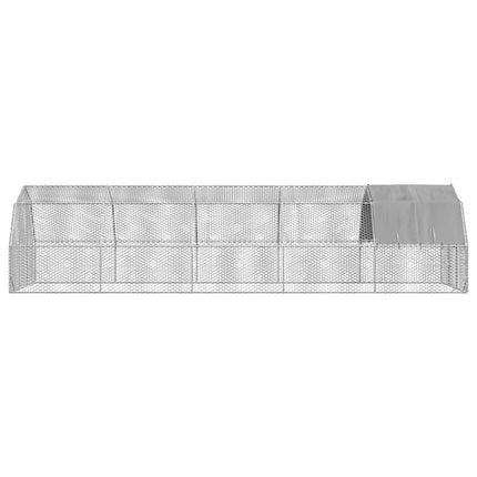 Poulailler Avec Toit 2,5X10X2,25 M Acier Galvanisé