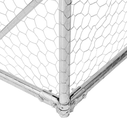 Poulailler Avec Toit 2,5X10X2,25 M Acier Galvanisé